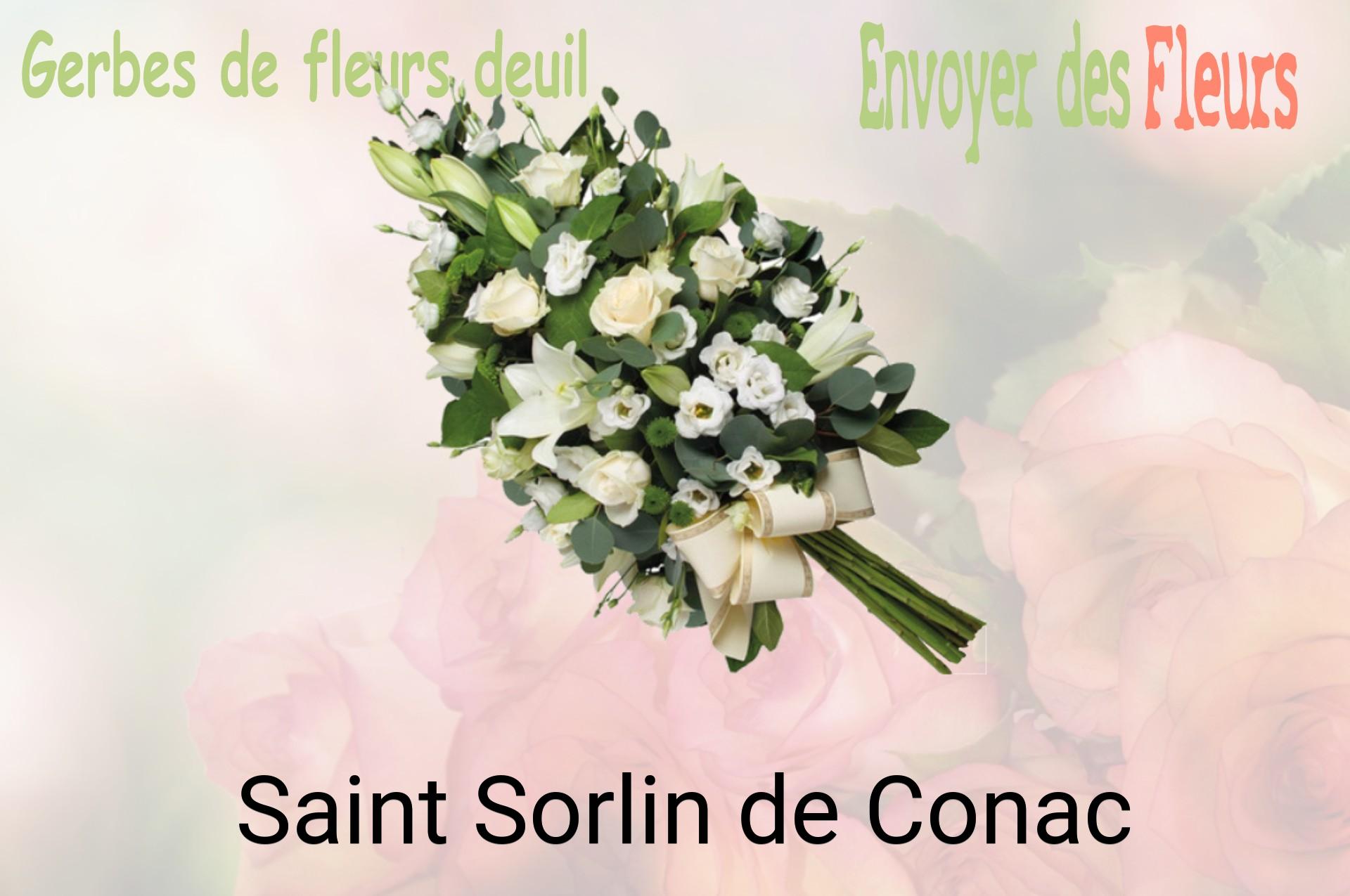 Gerbe de fleurs de deuil livrée à Saint-Sorlin-de-Conac